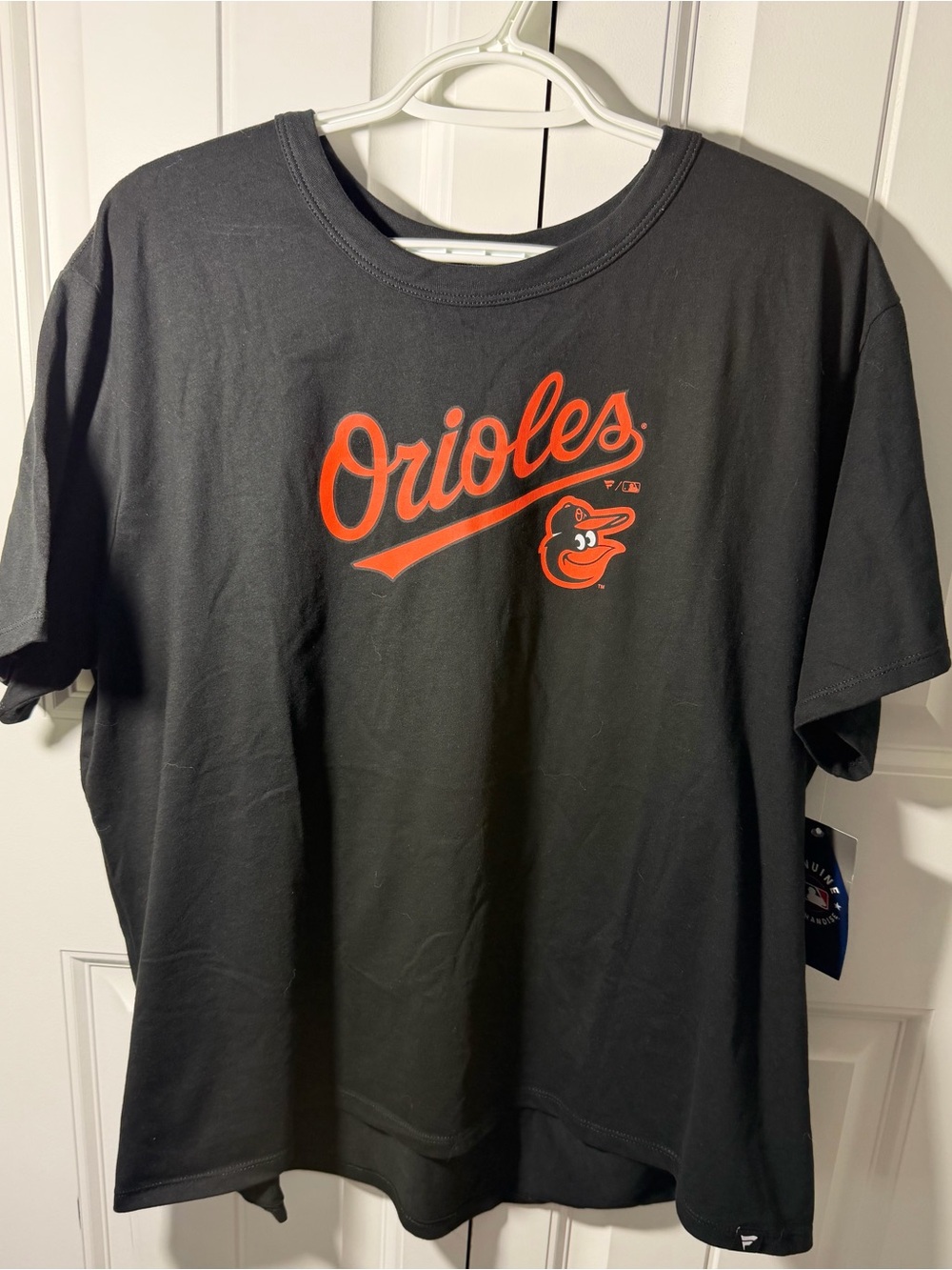 Fanatics Black Orioles Graphic Short Sleeve Tee with Orange Logo